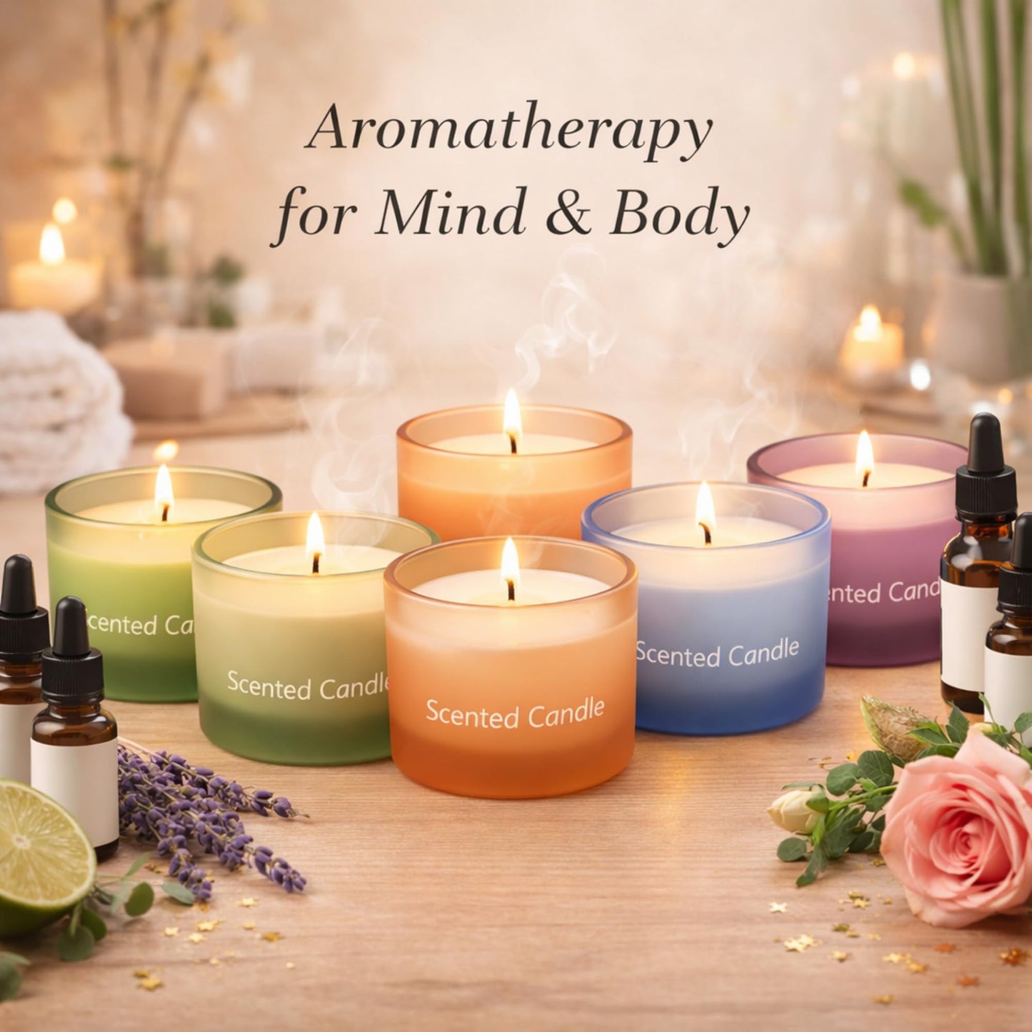 AXIONTEK Soy Wax Candle Gift Set – Premium Holiday Scents for Relaxation & Festive Ambience – Long-Lasting, Clean Burn Aromatherapy Candles – Perfect Christmas, Gift for Aromatherapy Lovers