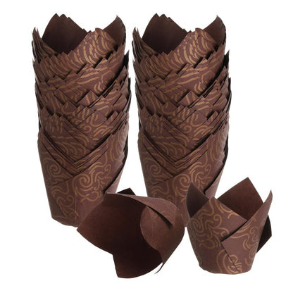 uxcell Tulip Baking Cups Cupcake Muffins Liners Paper for Wedding Birthday Party