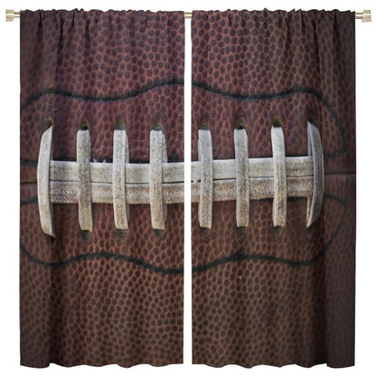 JESTRONRY American Football Blackout Curtain,Rugby Football Traditional Sport Close Up Window Treatments Curtains for Boys Kids Teens Men Bedroom Living Room Home Decor W42xL45in
