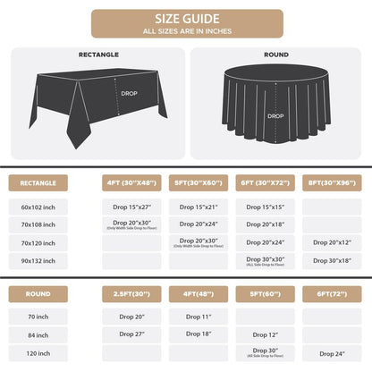 Fitable 8 Pack Round Tablecloths: Stain Resistant Wrinkle Free Circle Table Clothes, Washable Reusable Polyester Table Covers for Wedding Party Birthday Banquet Reception(Navy, 120 Inch)