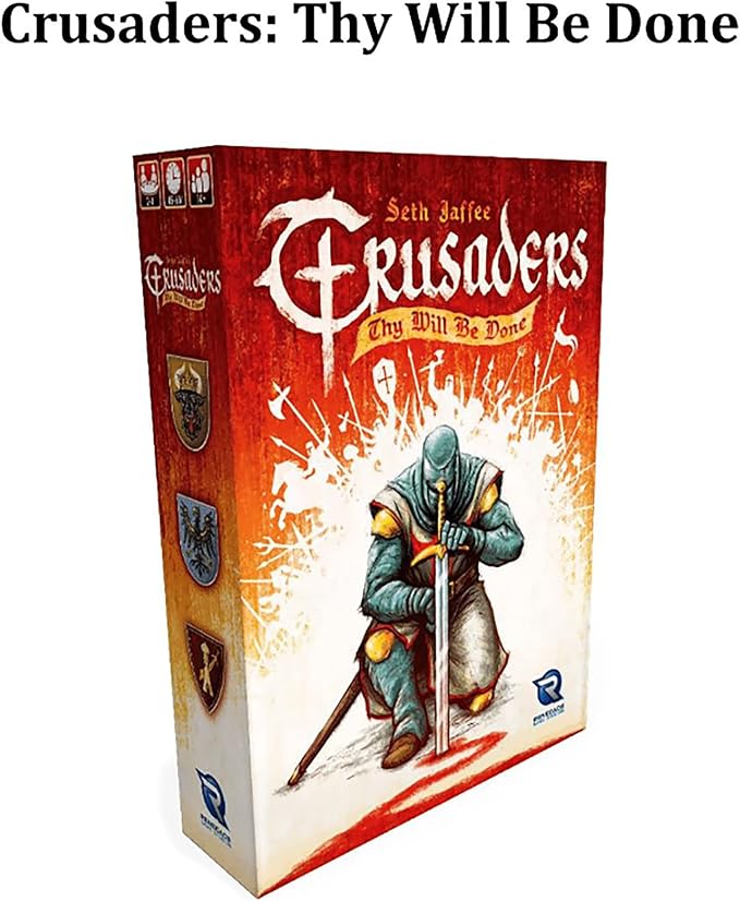 Crusaders: Thy Will Be Done - Medivel Strategy Boardgame Ages 14+ 2-4 Players 45-60 Min