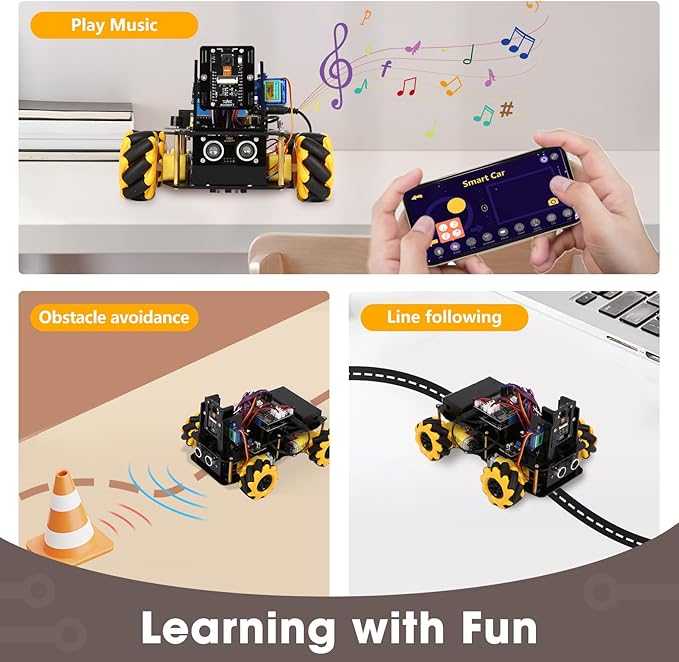 Robotics Kit for Kids Ages 8–12 12-16 ACEBOTT Smart Robot Car Kit with 3MP Camera STEM Toys for Boys Compatible with Arduino &amp ScratchApp &amp Remote ControlSTEM Gift for Boys GirlsTeens an