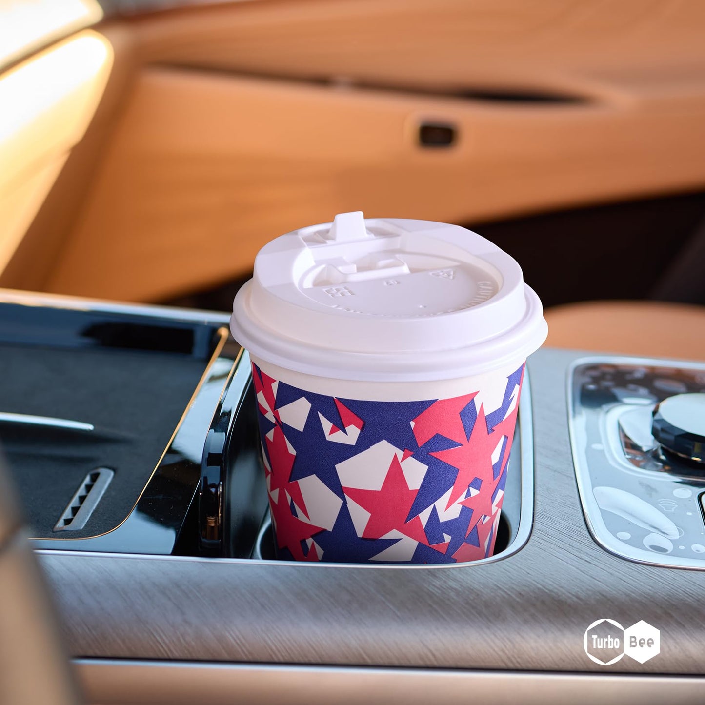 Turbo Bee 12 oz Disposable Coffee Cups with Lids, 60 Pack To Go Paper Cups for Coffee, 12 Ounce Paper Hot Coffee Cups with Lids and Straws for Thanksgiving, Christmas Party and Coffee Shop