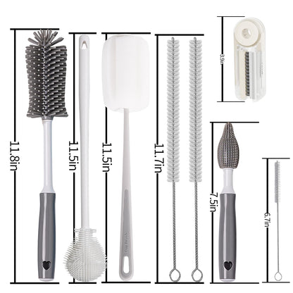 Dosanlues 8Pcs Water Bottle Cleaner Brush Compatible with Stanley, Multipurpose Brush Cleaner Kit with Nylon Straw Brush 4 in 1 Bottle Gap Cleaner and Silicone Cup Cleaners