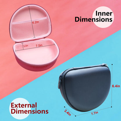Headphone Case Compatible with Beats Studio Pro/Solo 4 / Studio 3 / Solo 3 / Picun B8 / BERIBES/JLab JBuds Lux ANC Wireless Bluetooth Noise Cancelling Headphones, Black(Case Only)