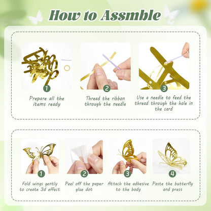 Sage Green Birthday Party Decorations with Happy Birthday Banner Green Fringe Curtain Butterfly Decorations Foil Balloons Happy Birthday Decorations for Women