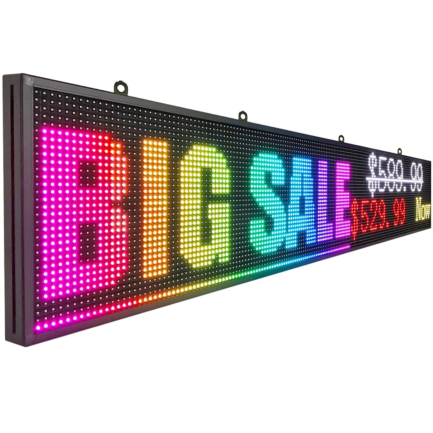 P10 Scrolling Led Sign 77"X14" Programmable Display Digital Sign Outdoor Message Board For Business Custom Banner Word Light Advertising Wifi Control High Brightness Neon