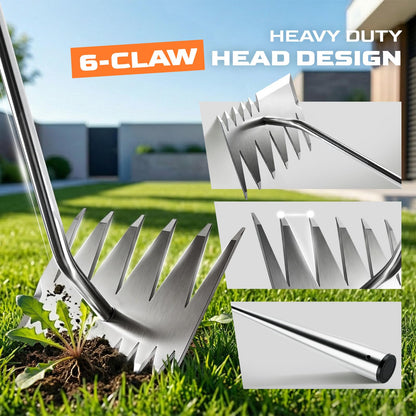 LOOHOI Weed Puller Tool, Manual Weeder with Deep Root Removal, Heavy Duty 304 Stainless Steel Weed Remover for Garden, Faster Than Step Weeders