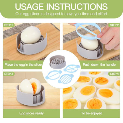 2-Layer Deviled Egg Containers With Lid,36pcs Easter Deviled Egg Tray Carrier with Handl Injector Piping Tool,Portable Stackable Egg Holder Platter Holder Organizer for Refrigerator Party Picnic Event