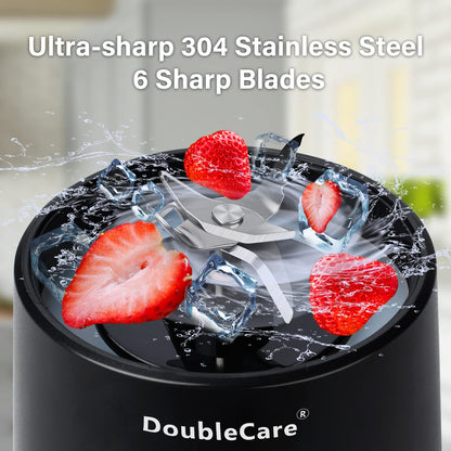 Portable Blender Cup,Electric USB Juicer Blender,Portable Juicer For Shakes and Smoothies, juice,380ml, Six Blades Great for Mixing,light purple