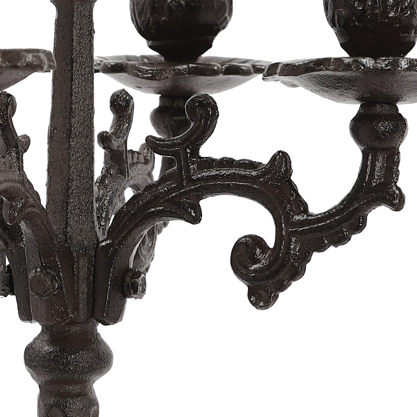 5-Candle Metal Candelabra 17inch Tall Decorative Pillar Candle Stand Elegant Candle Holder for Home Decor, Event, Wedding, Party