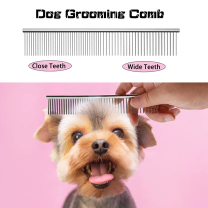 SCEDREAM Dog Grooming Scissors for Dogs with Safety Round Tips, 5 in 1 Dog Scissors for Grooming, Professional Curved Pet Grooming Shears Set for Dogs and Cats