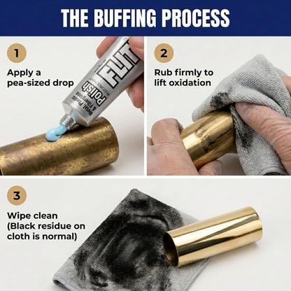 Flitz Metal Polish Paste - 1.76oz USA-Made Polish for Solid Chrome, Stainless Steel, & Aluminum - Non-Abrasive for Light Oxidation - Requires Manual Buffing - Not for Plated/Coated Surfaces (6 Pack)