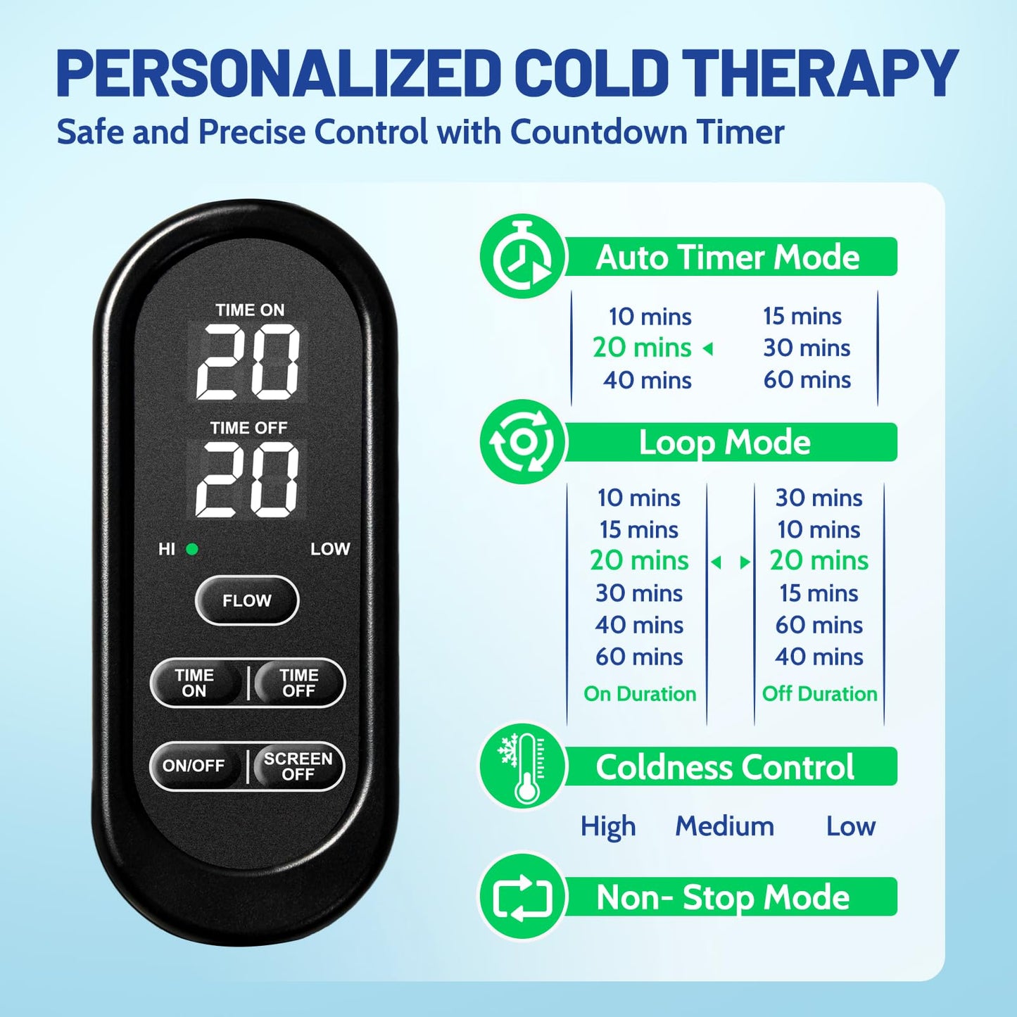 GALINAND Ice Machine for Knee After Surgery 2.0, FSA Eligible HSA, Portable Cold Therapy Machine for Knee Replacement, Ice Therapy for Post Surgery, Cryotherapy System, Ice Compression for Recovery