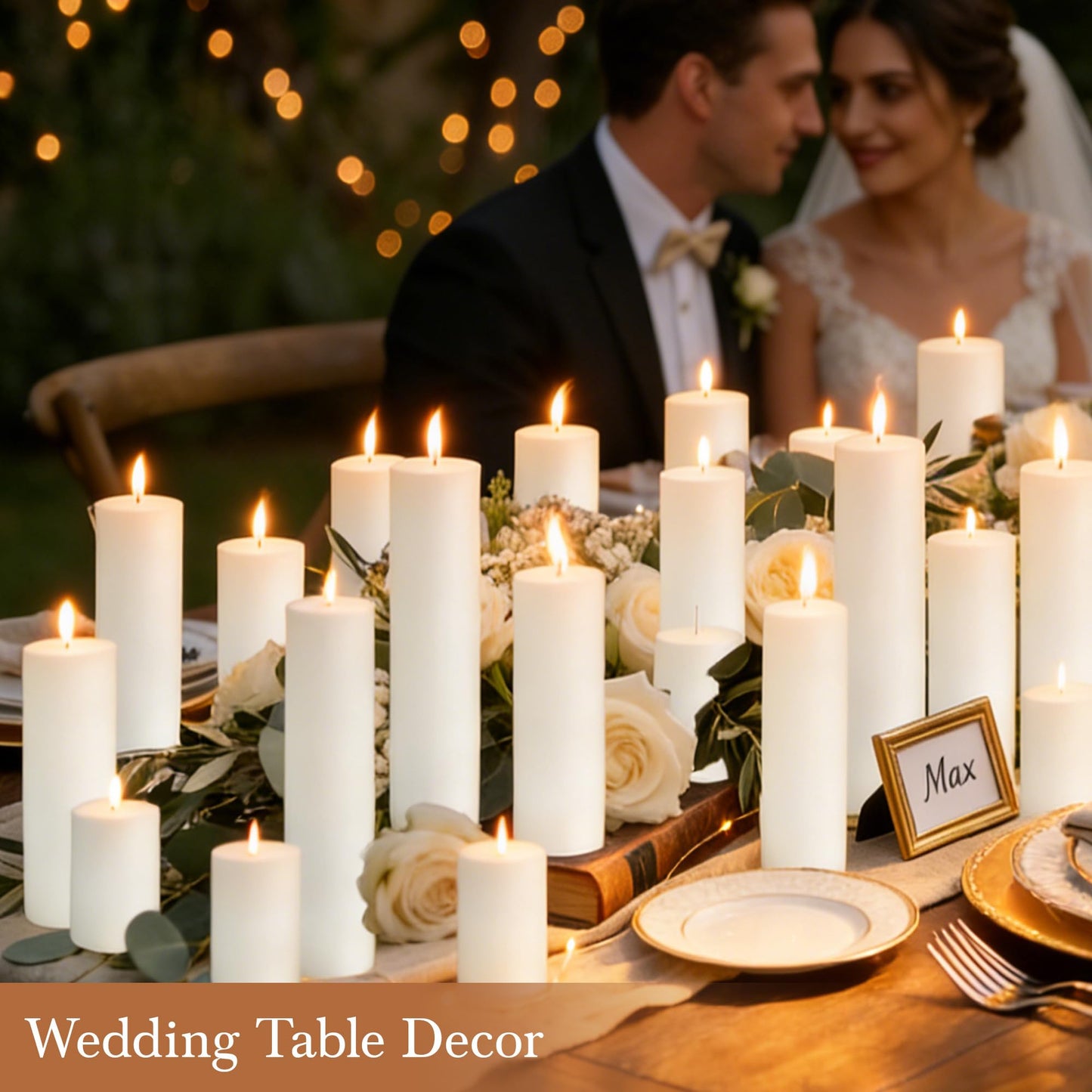 SDBALLBZ 3 Pcs White Pillar Candles Bulk Set, 2x3” 2x6” 2x8” Paraffin Hurricane Candles, Unscented Dripless Smokeless, Long Burning for Home & Table Decoration, Dinner & Romantic Atmosphere