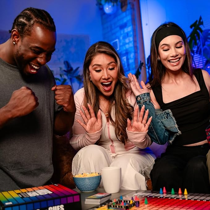 HUES and CUES - Vibrant Color Guessing Board Game for 3-10 Players Ages 8+ Connect Clues and Guess from 480 Color Squares