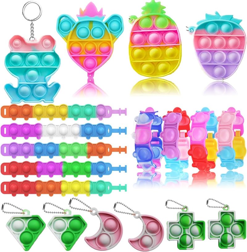 117 PCS Party Favors for Kids 4-8-12, Pop Fidget Toys, Goodie Bag Stuffers, Treasure Box Toys for Classroom Prizes, Pinata Stuffers, Goodie Bags Filler, Prize Box toys for Kids Classroom