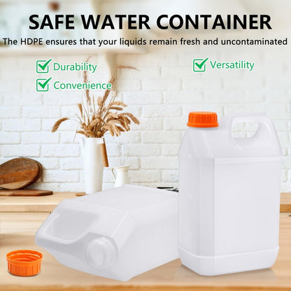 3 Pcs 1 Gallon Plastic Jugs, Gallon Water Jug for Water Storage Containers 1 Gallon Jug For Water Sauces Soaps Detergents Liquids Cleaning Solutions, Ideal for Home, Camping, and Outdoor Activities
