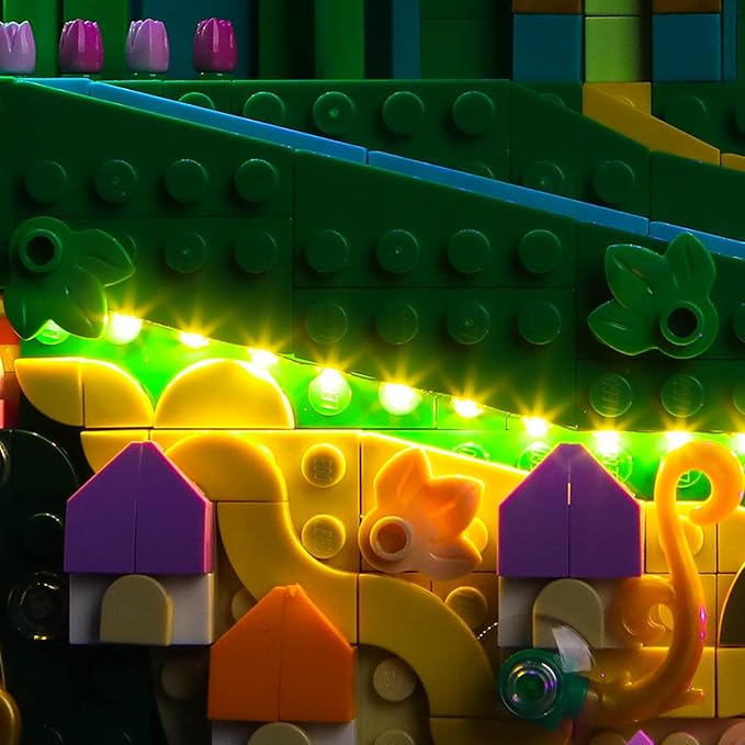 Light kit Compatible with Lego 75685 Emerald City Wall Art Decoration - No Model Only Light LED Lighting Accessories Compatible with Lego 75685 (RC Version)