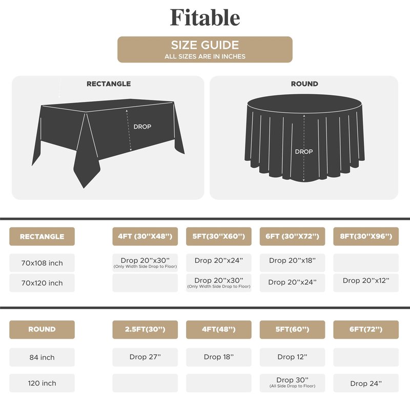 Fitable 8 Pack Round Tablecloths: Stain Resistant Wrinkle Free Circle Table Clothes, Washable Reusable Polyester Table Covers for Wedding Party Birthday Banquet Reception(White, 84 Inch)