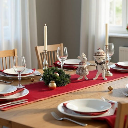 Braxio Gingerbread Mouse Figurine Set - Festive Christmas Decor for Tabletop & Tree | Collectible Ornaments