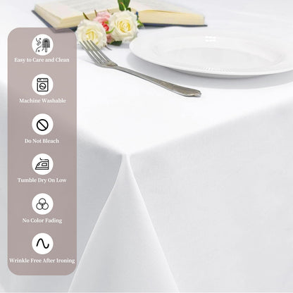 12 Pack Black Square Tablecloths, 52 x 52 Inch Square Table Cloth Stain and Wrinkle Resistant Washable Polyester Tablecloth for Square Tables, Black Square Tablecloth for Wedding Party Buffet
