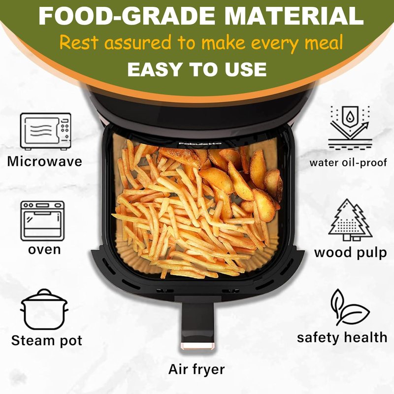 2 QT Air Fryer Liners for CHEFMAN 2 Qt Mini Air Fryer, Air Fryer Liners Disposable Small 2 qt 2.6qt, Small AirFryer Liners, DASH Air Fryer Liners