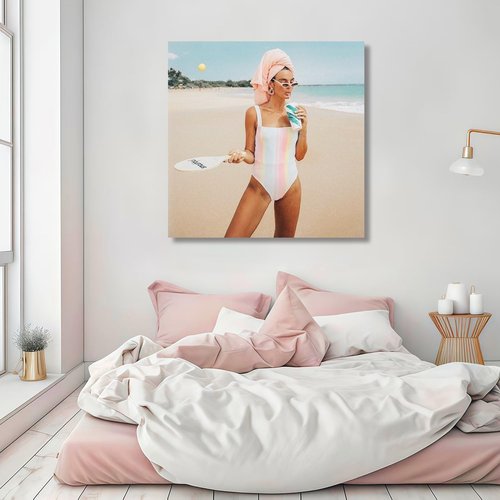 JIMUJIA Custom Canvas Art Print - Personalized 40"x40" Unframed Wall Decor for Home & Office