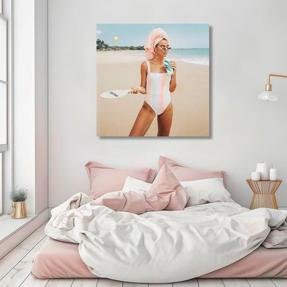 JIMUJIA Custom Canvas Art Print - Personalized 40"x40" Unframed Wall Decor for Home & Office