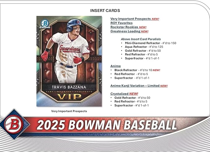 2025 Bowman Baseball Trading Card Blaster Box