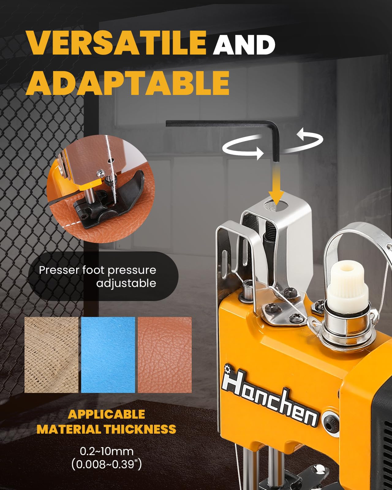 Hanchen Bag Sewing Machine High Speed Bag Sealing Machine Bag Closer Bag Closing Machine Bag Stitching Machine Industrial Sewing Machine Bag Stitcher for Sack Woven Kraft Paper Bag Sealing CE