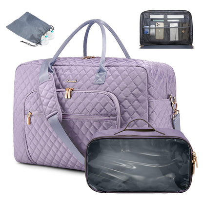 LOVEVOOK Travel Duffle Bag, Weekender Bag for Women with Professional Laptop Compartment Carry on Overnight Case with Toiletries Kit Wet Pocket for Business Travel, Hospital bag for Labor and Delivery