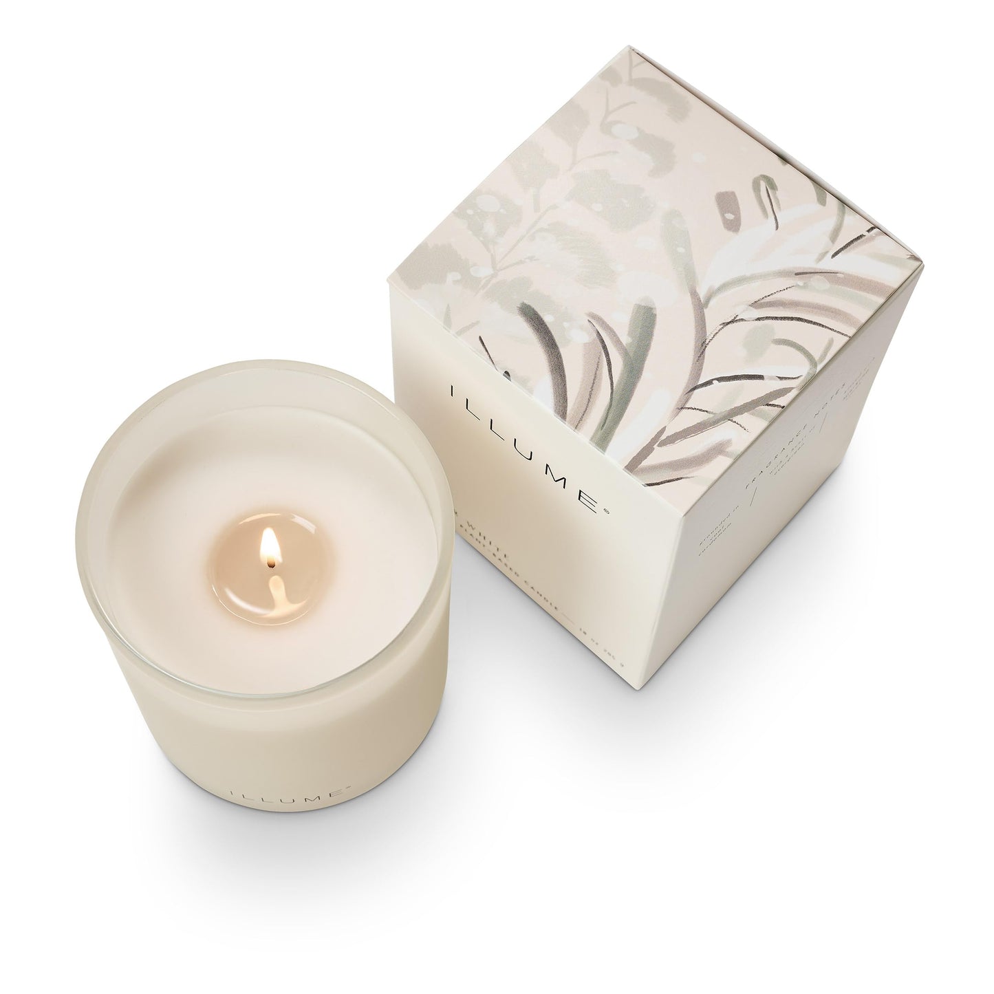 Illume Refillable Boxed Glass Candle, Winter White