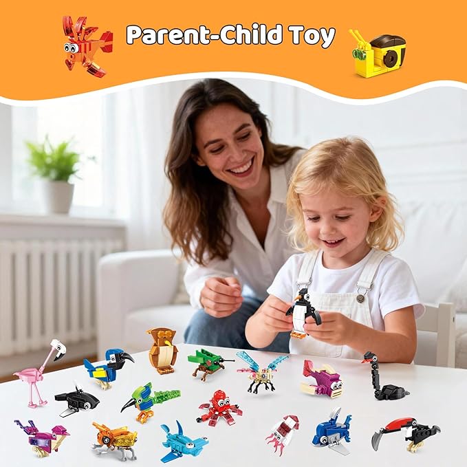 36 Packs Mini Building Blocks Set Party Favors Building Blocks for Kids 4-8 Goodie Bags Stuffers for Kid Prize Box Toys for Kids Classroom