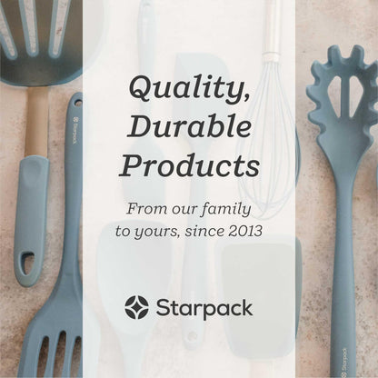 Starpack XL Premium Silicone Pasta Fork (13.5") - Spaghetti Spoons High Heat Resistant to 600°F - Silicone Pasta Spoon Strainer - Server Spoon with Teeth - Server Utensil for Pastas