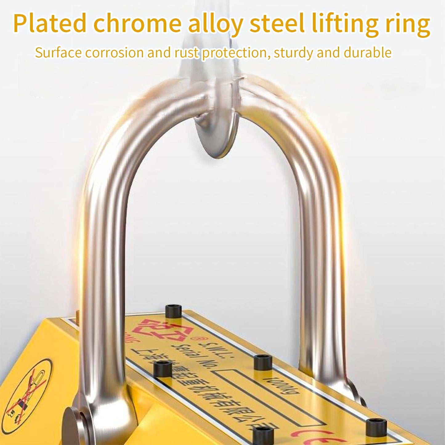 660 lb/300kg Magnetic Lifter, Permanent Magnetic Lifter with Release, for Lifting Plate Steel, Board, Used in Shop Crane, Hoist, Board