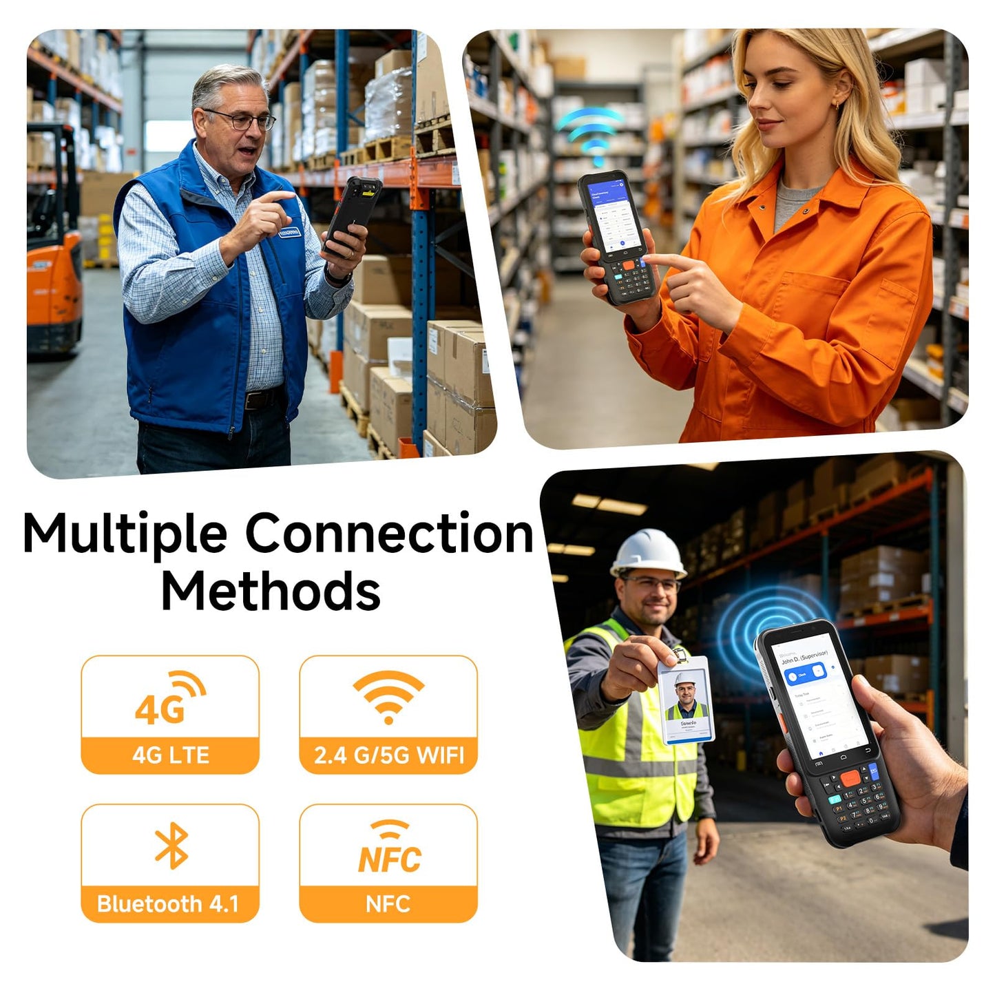 Arrvel Android Barcode Scanner F1, Android 15 Handheld PDA w/Zebra SE4710 Engine, 4 inch Touchscreen Industrial Mobile Computer, IP67 Data Terminal Inventory Scanner for Warehouse Retail Logistics