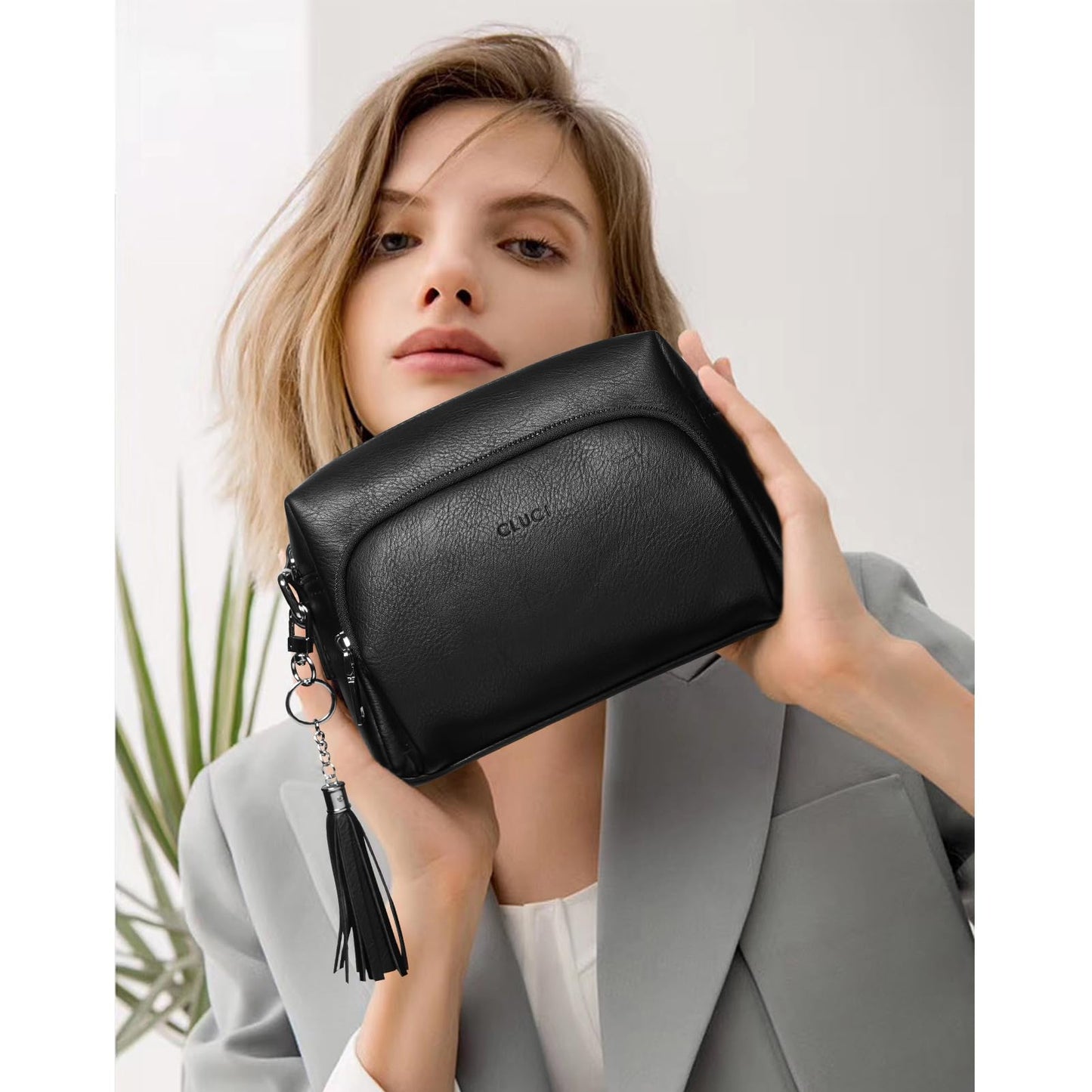 CLUCI Crossbody Bags for Women Trendy, Vegan Leather Shoulder Handbags，Purses for Women with Adjustable Wide Strap