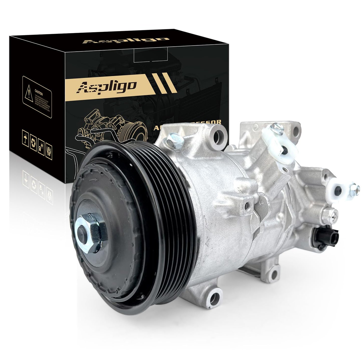 Aspligo Air Conditioner AC Compressor Fits for Toyota Corolla 1.8L 2014-2022, Corolla iM 1.8L 2017-2018, with A/C Clutch, CO29198C AC Compressor, Replaces 88310-02850, 88310-02851,110MM 6PK