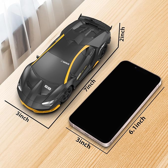 RC Drift Car Remote Control Car 2.4GHz 1/24 4WD 15KM/H High Speed Racing Sport with LED Lights Drifting Tire Toy for Adults Boys Girls Kids Gift 2Pcs Rechargeable Batteries