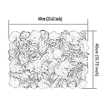 JIIPOREGJ Artificial Flowers Wall Panels DIY Fake Flower Wall Romantic Floral Backdrop for Wedding Birthday Party Home Decoration,8pcs