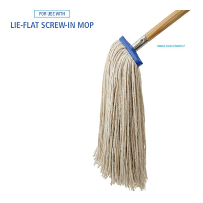 Boardwalk BWK720C Mop Head, Economical Lie-Flat Head, Cotton Fiber, 20oz, White (Case of 12)
