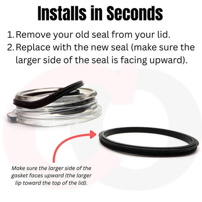 Captain O-Ring – Replacement Lid Seal Gaskets for Yeti Stainless Steel Insulated Tumbler Mugs (3 Pack) [30 oz Lid Size]