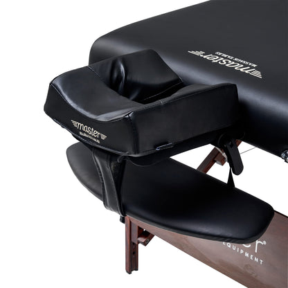 Master Massage 30" Del Ray Pro Portable Massage Table (30" W x 84" L), 750 lbs. Capacity, 3" Cushioning, Black
