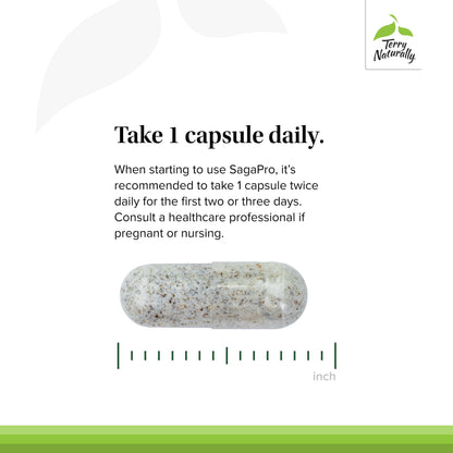 Terry Naturally SagaPro Bladder - Bladder Support Supplement - Dietary Supplement with Angelica Leaf Extract - Vegan Capsules to Aid Urinary Tract Function & Health - 60 Capsules