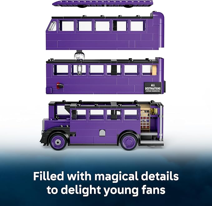LEGO Harry Potter Knight Bus Adventure - Building Toy for Kids Boys and Girls Ages 8+ - Iconic Bus from Harry Potter and The Prisoner of Azkaban - with 5 Minifigures - Birthday Gift Idea - 76446