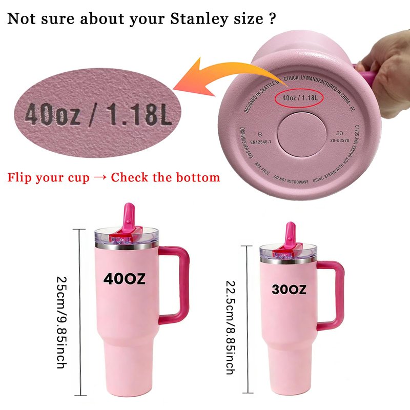 ANTAND 40oz Flip Straw Leak Proof Lid for Stanley H2.0 Quencher Protour Tumbler, 2 Pack Spill Proof Lid Replacement Straw Cover Top for 40 OZ Stanley Cup Accessories (Beige, RoseRed)