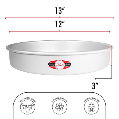 Fat Daddio's Anodized Aluminum Round Cake Pan, 12 x 3 Inch