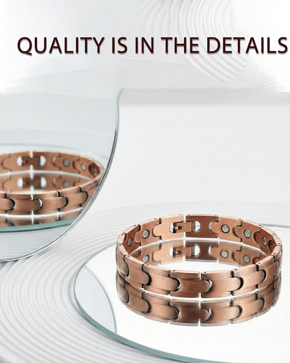 Jecanori Magnetic Copper Bracelet for Women With 3500 Gauss Magnets, Adjustable Length,Ideal Gift