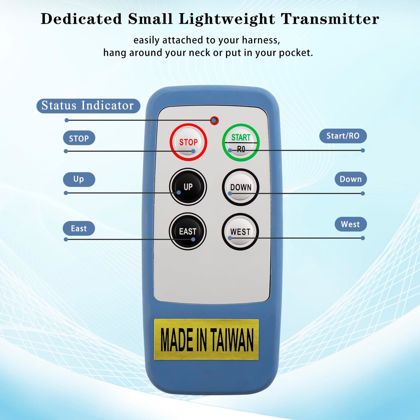 SAGA-L6 Mini Wireless Crane Remote Control 2 Transmitters 12-24V Receiver